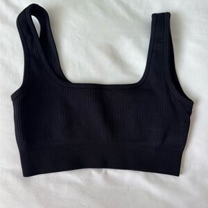 Black Ribbed Women's Bralette
